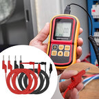 Sumnacon Multimeter Test Lead Set - Stackable Banana Plug to Test Hook, Banana Plug to Alligator Clips Test Cable Kit, Flexible Silicone Electrical Test Wire Leads with Protective 9.8Ft/3M