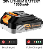 Power Drill Cordless: DEKO PRO Cordless Drill 20V Electric Power Drills Set Tool Drills Cord-less Set with Battery and Charger