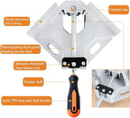 4PCS 90° Right Angle Corner Clamps – Heavy Duty Aluminum Alloy Adjustable Woodworking Clamps with 2.75" Jaw Opening for Welding, Cabinets, Picture Frames, Furniture Assembly, DIY Projects