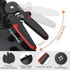 Preciva Ferrule Crimping Tool Kit with 2000PCS Wire Connectors, AWG23-7 Self-adjustable Ratchet Wire Crimping Tool Kit Crimper Plier Set (Red)