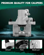 SCITOO 19-6284 Rear Left Driver Side Brake Caliper Fits For Ford For EcoSport 2018-2022,For Escape 2013-2016,For Focus 2012-2018,For Transit Connect 2014-2018, Without Bracket,1PC