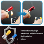 330PCS Crimp Connectors, 2.8mm 4.8mm 6.3mm Male and Female Spade Connector kit, 15 Types Crimp Terminals Electrical Connectors, Electrical Terminals Includes Spade Ring Fork Wire Connectors