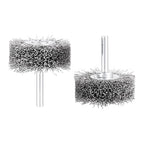 dophee 2Pcs 2 Inch Wire Wheel Brush for Drill Attachment 0.0118" Coarse Crimped Carbon Steel Wire 1/4 Inch Round Shank Wire Wheel Brush for Rust Corrosion Paint Removal