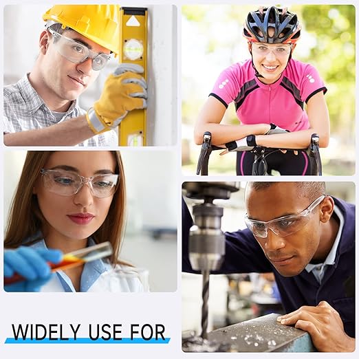 50 Pack Safety Glasses ANSI Z87.1 Scratch Resistant Eyewear for Women Man Lab Goggles Eye Protection