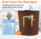 TOHONFOO Backflow Preventer Pipe Insulation Cover (5°F) - Irrigation Sprinkler Valve Insulated Pouch - Water Well Pump Cover - Sturdy 5 Layers for Winter Freeze Protection, 28" W x 36" H, Brown