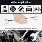 12-Piece Wrench Set, Metric and Standard Combination Wrench Set,Mirror Polished Finish CR-V Professional Spanner,Wrench Tool Set with Organizer Rack and Rolling Pouch