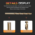 Drill Bit, #11 Cutting Diameter, 4341 HSS Gold Finish 135° Cutting Angle Number Jobber Bits - (Applications: for Drilling Soft Metal Plastic Wood), 10-Pieces