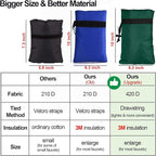 Enlarge Outdoor Faucet Cover for Winter Freeze Protection, 3M Thinsulate, 10"H x 6.3"W Hose Bib Covers for Wall Taps Outside, Waterproof & Frost Free Insulated Spigot Cover, 2 Pcs Faucet Socks - Green