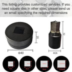 4-Piece Square Hole Punch Die Set for Hydraulic Punch Tool - Compatible with CH-70 Machine, Metal Punching Dies for Steel Sheet, Copper Plate, Aluminum Plate (4-Piece Square Punch Die Set)