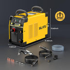 SILATU Plasma Cutter, 85Amps Blowback Pilot Arc Air Sensor Technology, Digital Display, 110V/220V Dual Voltage Non-HF CNC Plasma Cutter Machine, 1″ Clean Cut 7/5″ Max Cut, PT/2T/4T for Beginners DIY
