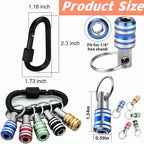 Bit Holder 1/4 inch Hex Shank Screwdriver Bits Holder Extension Bar Keychain Screw Adapter Drill Change Hand-held Screwdrivers Drill Bits Holder Portable (5PCS)