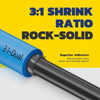 haisstronica 360PCS Heat Shrink Tubing,3:1 Ratio Adhesive Lined Marine Heat Shrink Tube Kit 8 Sizes(3/32"-5/8") Blue