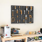 TORACK 4Pcs 12"x16" Metal Pegboard Panels for Garage, Workbench, Shop, Shed Tool Organizer Peg Board with 1/8" & 1/4" Holes, Modular Wall-Mounted Pegboard for Pegboard Hooks (Black)