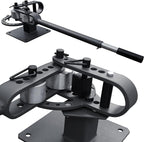 KAKA INDUSTRIAL Bench Top Metal Bender, Manual Flat Bar Bender with 7 Dies, Compact Metal Bender Machine YP-9