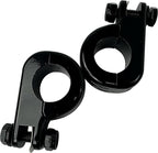 Universal Gloss Black Foot Peg P-Clamp mounting kits Compatible with for Harley Touring Road King Engine Bars Most Motorcycle 1-1/4 Inches(32MM) highway bars