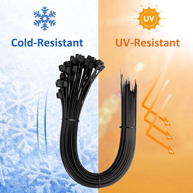 Large Zip Ties 18 inch (250 Pack), Actual 20 inch, Long Zip Ties Heavy Duty with 250 lb Tensile Strength, Big Cable Ties, Black, by ANOSON