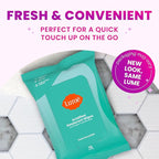 Lume Acidified Deodorant Wipes - 24 Hour Odor Control - Aluminum Free, Baking Soda Free, Skin Loving - Flushable - 15 Count (Pack of 3) (Cool Cucumber)