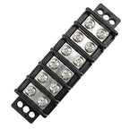 Terminal Blocks Double Row Stainless Steel 10-22 AWG Copper 600V/30A Rated 2-14 Poles Neat Circuit Solution 1 Pack TBD (6 Poles)