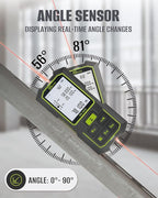 Dual Laser Measurement Tool, 525Ft/160M Bilateral Laser Distance Meter, Rechargeable Laser Measure with Ft/in/M Multiple Units, Angle Sensor, Pythagorean Mode, Area and Volume