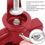 Nuovoware Table Vise 3 Inch, 360° Swivel Base Universal Home Vise Portable Bench Clamp, Clamp-on Vise Bench Clamps Fixed Tool for Woodworking, Metalworking, Cutting Conduit, Drilling, Sawing, Red