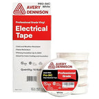 Avery Dennison Electrical Tape, 10 Rolls Professional Grade PVC Electric Tape, UL/CSA Listed ¾ in x 66 ft Insulating Vinyl Tape for Electrical, Repairs, Automotive and Equipment, Pro-36C, White