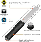 SHARPAL 121N Dual-Grit Diamond Sharpening Stone File Garden Tool Knife Sharpener with Angle Guide Coarse 325 / Extra Fine 1200 Grit for Lawn Mower Blade, Axe, Hatchet, Hedge Shears, Chisels, Drills