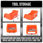 HORUSDY 150-Piece Pegboard Hooks Assortment, Pegboard Accessories with Pegboard Bins for Organizing Various Tools