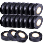 Treela 20 Rolls Electrical Tape 3/4 Inch Waterproof Vinyl Electrical Insulating Tape Flame Retardant Indoor Outdoor High Temperature Resistance Accessory for Wire and Cable(Black,66 ft)