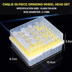 CNQLIS 50 Pcs Diamond Burr Set Coated Grinding Stone Carving Bits, Diamond Bits for Dremel Rotary Tools