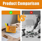 50-Slot Bit Organizer for Impact and Screwdriver Bits, Hex Key Holder 1/4"/6.35mm Shaft Compatibility, Wall and Workbench Mountable, Ideal for Garage and Workshop.