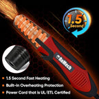 ROMECH 350W Heat Gun with 2 Nozzles, Dual Temp Heat Gun 400°F-660°F, Fast Heat Hot Air Gun with Overload Protection for DIY Craft Embossing Shrink Wrapping (Red)
