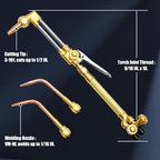 MIU-1516 Oxygen Acetylene Torch Kit W/Gas Tank (Metal ABS), Portable brazing torch kit with Gauge Oxygen Acetylene Welding Cutting Torch Kit
