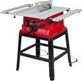 Table Saw, 10 Inch 15A Multifunctional Jobside Table Saw with Stand & Push Stick, 90° Cross Cut & 0-45° Bevel Cut, 5000RPM, Adjustable Blade Height for Woodworking