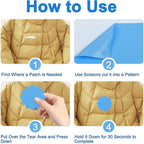 8PCS 7.8x3.9 inch Nylon Repair Patch Self-Adhesive Fabric Patch Down Jacket Repair Patches for Puffer Jackets Tenacious Tape Polyester Waterproof Lightweight Tent Repair Patch Kits for Clothes Bag