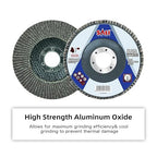 Sali 100 Pack Flap Disc 40 Grit 4.5" x 7/8-Inch Sanding Disc Bevel Type #29 Premium and Industrial Grade Angle Grinder Grinding Wheel High Performance Edge Grinding