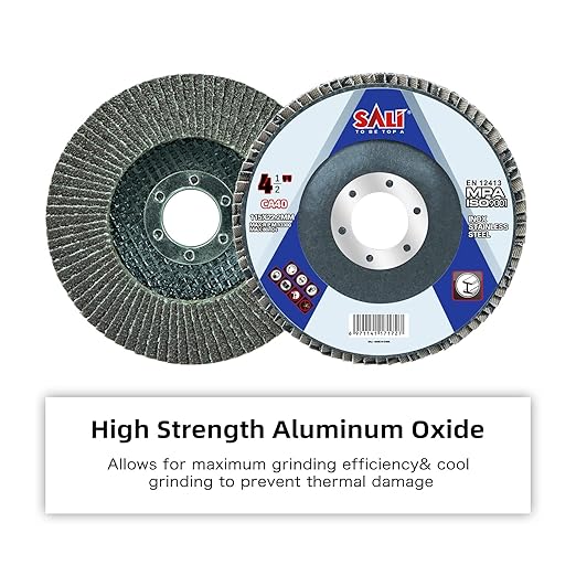 Sali 20 Pack Flap Disc 40 Grit 4.5" x 7/8-Inch Sanding Disc Bevel Type #29 Premium and Industrial Grade Angle Grinder Grinding Wheel High Performance Edge Grinding