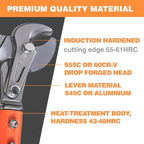 24 Inch Heavy Duty Cable Cutter with Ergonomic handle, Industrial Strength Cutter for Copper and Aluminium Cables and Rppes