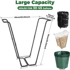 2PCS Outdoor Trash Bag Holder Stand Metal Garbage Bag Holder for Yard Work Frame Holds 30-45 Gallons Trash Bags Portable Leaf Bag Holder for Leaves Camping Lawn Party Weeding Yard Gardening（2pcs）