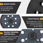 4 Pack 5" 8 Hole Hook & Loop Replacement Sander Pads Compatible with Makita Orbital Sander BO5010 BO5030K BO5031K BO5041K, Replacement Parts #743081-8/743051-7 (3 Screw Holes Sander Pads