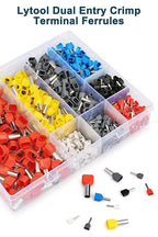 Lytool Double Wire Ferrule Kit 8-22 AWG, 750Pcs Dual Bootlace Ferrule Kit Wire Ferrules Twin Ferrules Connectors Wire Terminal Connector, Insulated Cord Pin End Terminal Great Assortment Ferrules Kit