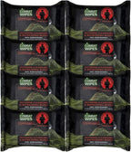 Black Unscented Camouflage Wet Wipes - Combat Wipes COMMANDO - Thick, Biodegradable, Heavy Duty Cleansing Cloths for Camping, Military, Hunting & Backpacking w/Aloe & Vitamin E (8 Pack, 200 wipes)