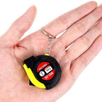 12 Pieces Small Tape Measure Keychains, 2 Inch Functional Mini Measures Keychains with Stable Slide Lock Pocket Portable Tape for Birthday Party Favors Gift Bag Fillers Prize 1 m/ 3 Ft