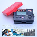 UNI-T 1000V Megohmmeter Insulation Megger Tester, Ground Resistance Tester Meter 0 Megohm to 5.5GΩ with AC 100V/250V/500V Testing Voltage & LCD Display Backlight(UT501A)