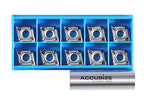 Accusize Industrial Tools CCGT432 Uncoating Carbide Inserts, 10 Pcs, for Machining Aluminum, 6600-0432x10