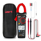 UNI-T Clamp Meter UT213C AC DC Amp Meter Clamp Multimeter Tester 400A TRMS Auto Ranging 4000 Counts HVAC Voltmeter Frequency Ohmmeter Capacitor Tester Temperature Continuity Tester Diode