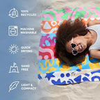 Dock & Bay Quick Drying Towel - for Sports & Gym - Compact, Lightweight - 100% Recycled - Includes Bag - Power of Positivity, Medium (130x70cm, 51x27)