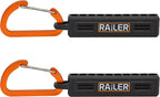 Screwdriver Bit Holder Storage Organizer – Railer 10-Hole Black Bit Holder with Carabiner - 2 Pack