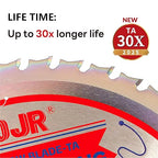 Circular Saw Blade Woodworking TA Series, 12" 44-Tooth Arbor 1", General Purpose Wood Cutting,Special Anti-Thermal Adhesion Coating on Cutting Head -TA,High Finish, Long Life,12" 44T TA