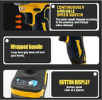 Rhovixster 1/2 Impact Gun, Cordless Impact Wrench Set, 1/2 Torque Impact, Brushless Motor High Torque Impact Guns with Battery and Charger