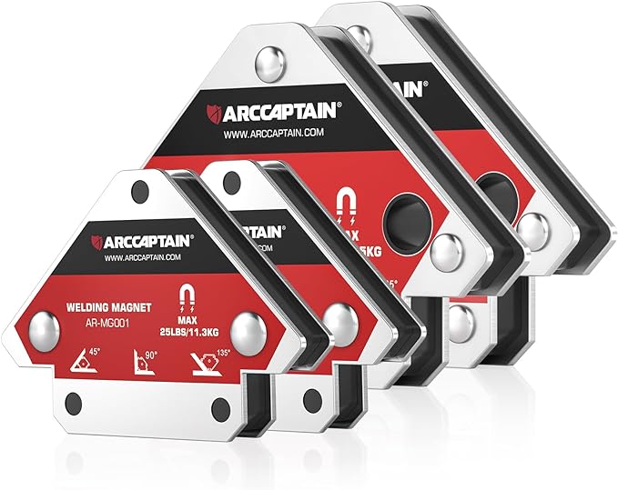 ARCCAPTAIN Welding Magnets 25LB&55LB 4Pcs Welding Magnet Set, Magnetic Welding Holder, Holding Power Welding Accessories